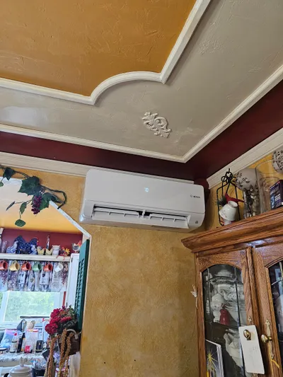 Bosch mini split installed in a home dining room